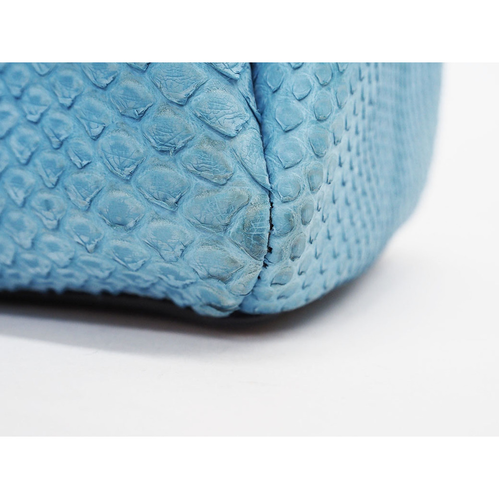 Loewe Lazo Mini Python 2way Hand Shoulder Bag Lig… - image 5